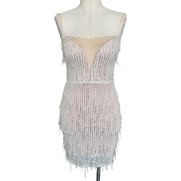 NWT Nookie Karma Mini Dress in Silver - Picture 3 of 10